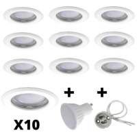 SPOT LED ENCASTRABLE PLAFOND 220V 10W BLANC CHAUD