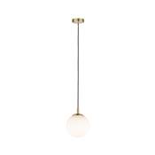 Suspension PAULMANN Neordic Menja max. 1x20W E27 Blanc/laiton brossé 230V, verre