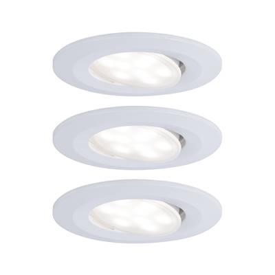 Kit encastré PAULMANN Calla BBC/IP65 rond orientable LED 3x680lm 4000K 230V Blc