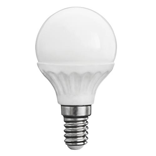 Ampoule LED E14 3W rendu 30W Globe 45 mm Blanc Chaud.