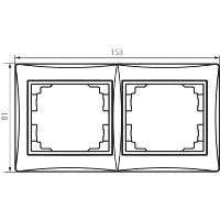 Plaque double horizontale pour prises et interrupteurs Mowion graphite