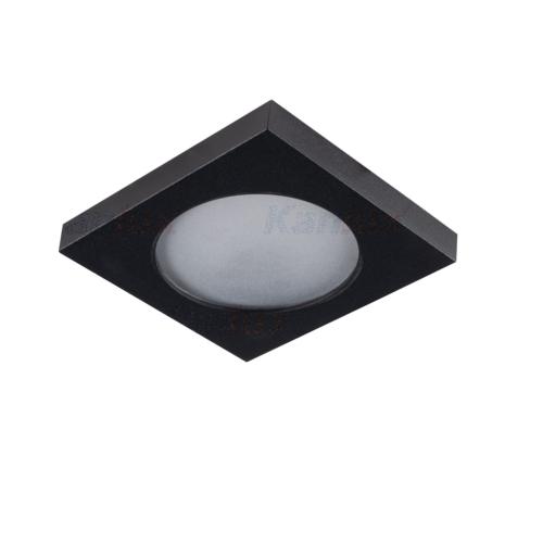 Spot étanche IP44 salle de bain carré Noir mat pour LED