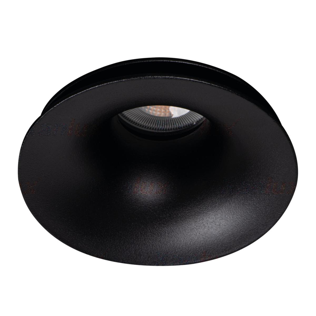 Spot encastrable noir mat anti-éblouissement pour source GU10 - ®