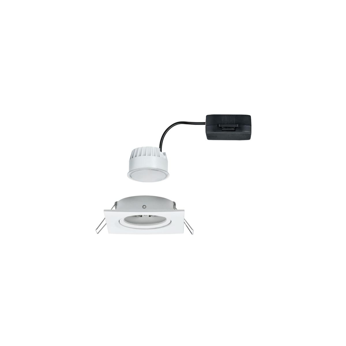 Spot seul LED NOVA encastrable et orientable en acier brossé