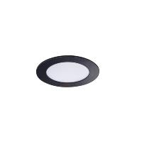 Spot LED extra-plat Noir Kanlux 6W IP44 230V Blanc Chaud.