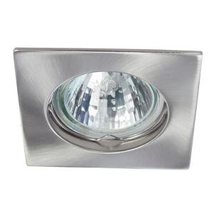 Spot encastrable carré Acier brossé pour LED.