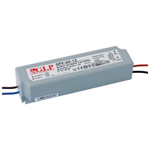 Alimentation électronique LED GLP 60W 240V/12VDC IP67 SELV