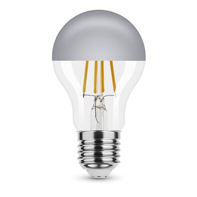 Ampoule LED Filament Globe A60 Calotte argentée 4W E27 320° 2700K