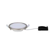 Panneau encastré Areo LED IP44 rond 120 mm 8 W Nickel mat gradable