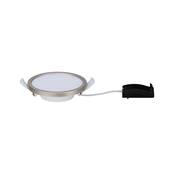 Panneau encastré Areo LED IP44 rond 120 mm 8 W Nickel mat gradable