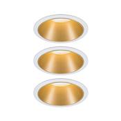Kit encastrés PAULMANN Cole Coin 3StepDim rd fixe LED 3x6,5W 2700K 230V blanc/do