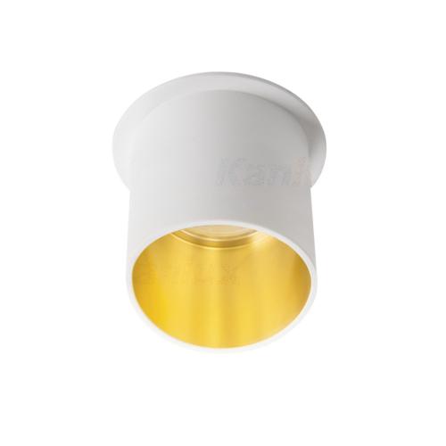 Spot encastrable fixe rond blanc/doré basse luminance pour LED Kanlux 27321