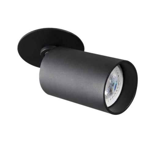 Spot encastrable saillie orientable noir mat pour LED GU10 Kanlux 29311