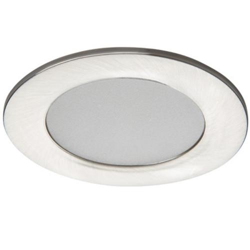 Spot LED nickel satiné à encastrer IP44 4.5W 100° 230V Blanc neutre 4000 K