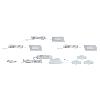 Kit 3 Spots led max.3 X 4.7W 230/12V  Alu brossé Micro Line LED PAULMANN