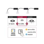 Modules Coin PAULMANN Choose Lot de 3 WhiteSwitch LED 3x6,5W 580lm 2700K 51mm ét