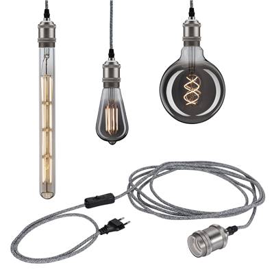 Suspension PAULMANN Neordic Eldar avec prise max. 1x20W E27 Gris/Nickel bros 230