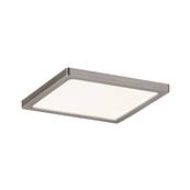 Panneau encastré Areo LED IP44 carré 120 mm 8 W Nickel mat gradable