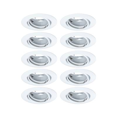 10 Spots Encastrés PAULMANN Orientable douille GU10 230V blanc- 93400