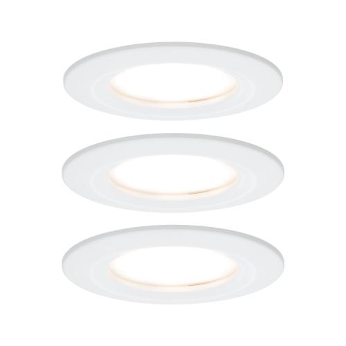 Lot de 3 Spots LED encastrables Nova LED Coin IP44 6.5W 230V PAULMANN 93460