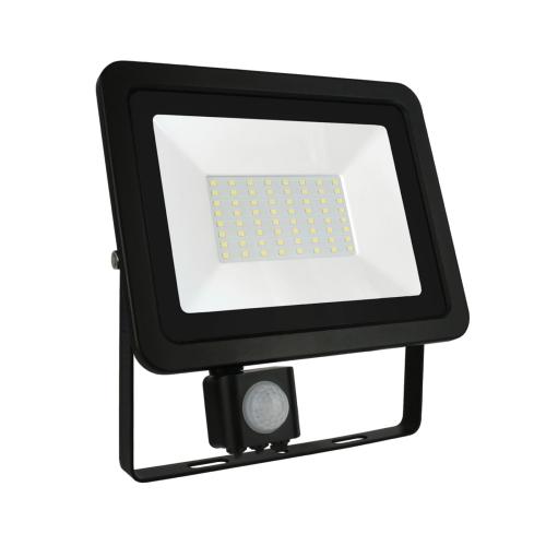 Projecteur LED 50W Ultra Slim 120° blanc chaud 3000K IP65 à détection