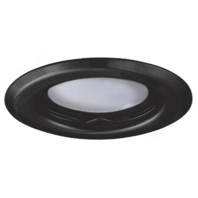 Spot encastrable Noir fixe rond pour LED