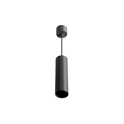 Suspension cylindre noir mat GU10