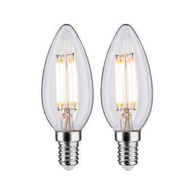 Ampoule LED PAULMANN filament flamme x2 470lm E14 2700K Clair 4,5W 230W - 28788