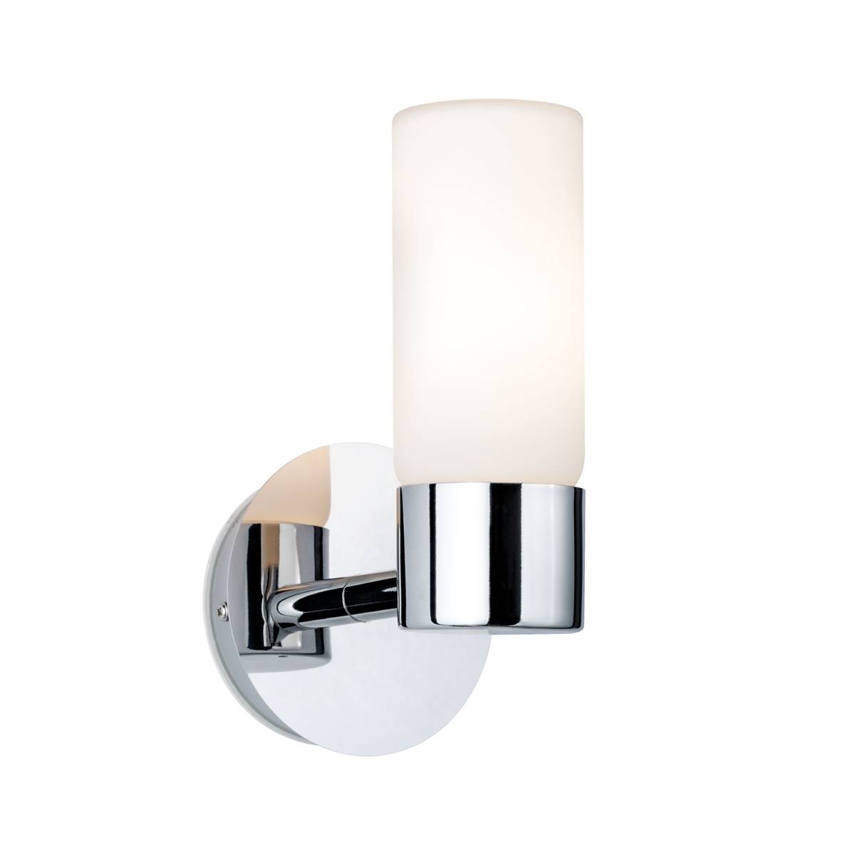 Applique murale IP44 Globe avec interrupteur à tirette 3 Ampoules In chrome  poli/verre opal