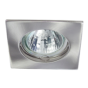 Spot encastrable carré Acier brossé pour LED.