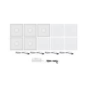 PAULMANN Lumitiles Basic Set carré 10x10cm 5x0,8W 2700K 12V Blanc Syn/Alu - 7840