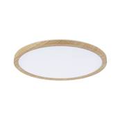 Panneau LED Atria Shine Backlight IP44 rond 293mm 3000K Esthétique bois