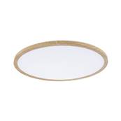 Panneau LED Atria Shine Backlight IP44 rond 420mm 4000K Esthétique bois
