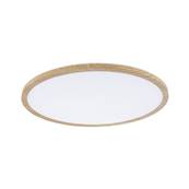 Panneau LED Atria Shine Backlight IP44 rond 420mm 4000K Esthétique bois