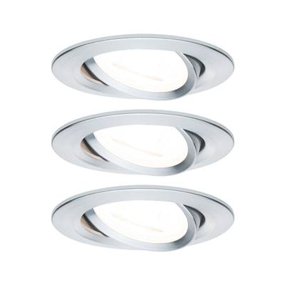 Kit encastré PAULMANN Nova rd orien. LED 3stepdim 3x6,5W 230V GU10 51mm Alu tour