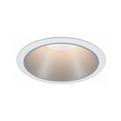 Encastré PAULMANN Cole rond fixe max. 1x10W GU10 230V blanc dépoli/argent Alu -