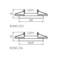 Spot encastrable design carré blanc pour LED Kanlux 28702