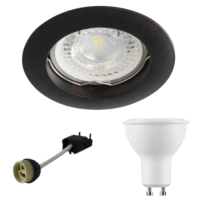 Lot 10 spots Led GU10 encastrables noirs Led 6.5W rendu 50W 100° blanc neutre.