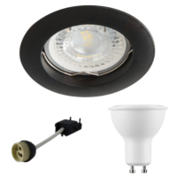 Lot 10 spots Led GU10 encastrables noirs Led 6.5W rendu 50W 120° blanc neutre.