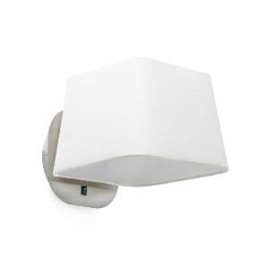 Applique tissu SWEET FARO max 1x15W E27 230V  Blanc &Nickel mat