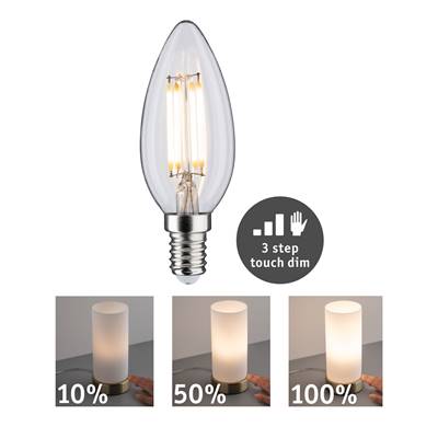 Ampoule LED PAULMANN filament sph 432lm E14 Clair touch dim 230V - 28738