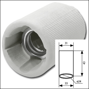 Douille à vis culot E14 230V max 100W