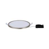 Panneau encastré LED Areo IP23 rond 12 W 3000 K Nickel mat