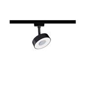 URail Spot sur rail LED Circle 180lm 5W 4000K gradable 230V Noir mat