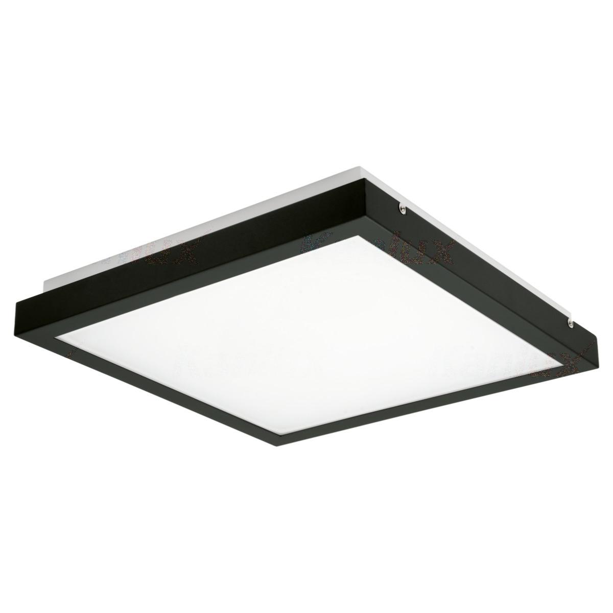 Plafonnier LED carré noir design 40x40 230V Kanlux 24642