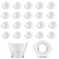 20 x Spot encastrable blanc design basse luminance anti blouissement GU10 LED