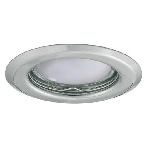 Spot encastrable fixe rond Chrome Brillant pour LED.