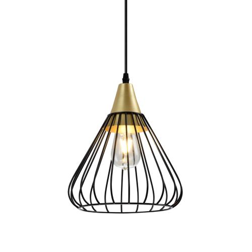 Suspension TESS laiton/noir design E27