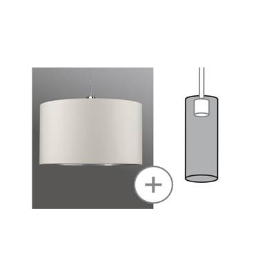 Abat-jour PAULMANN URail 2Easy Tessa max. 50 W tissu crème - 95466