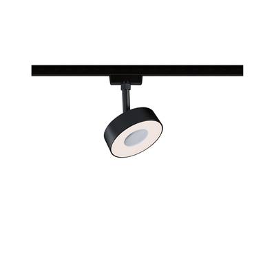 URail Spot sur rail LED Circle 160lm 5W 3000K gradable 230V Noir mat